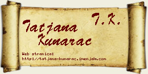 Tatjana Kunarac vizit kartica